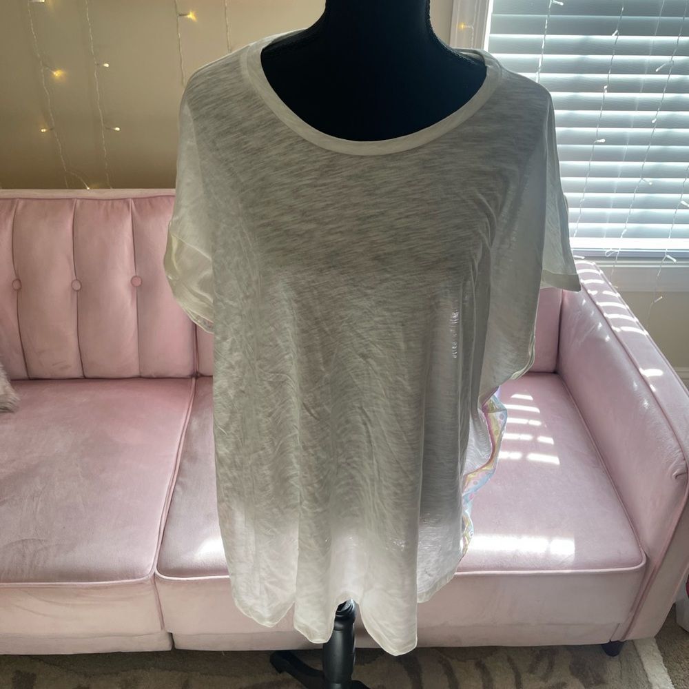 Torrid Plus Size 3X Dual Side Rainbow Short Sleeve Top